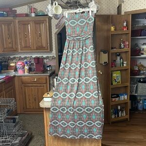 Strapless maxi dress